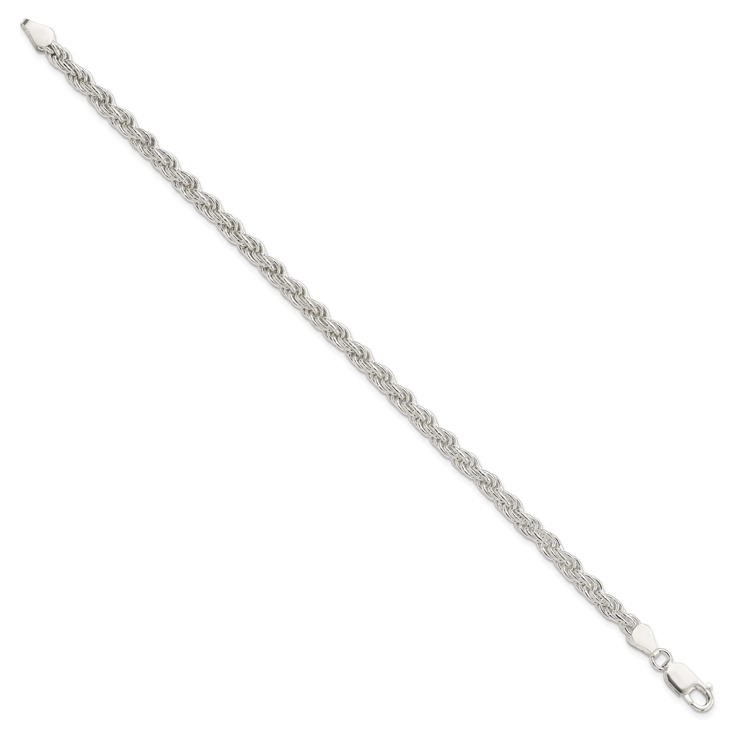 Sterling Silver 4.5mm Solid Rope Chain Secondary image