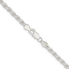 Sterling Silver Rhodium-plated 4.5mm Solid Rope Chain