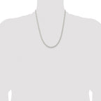 Sterling Silver Rhodium-plated 4.5mm Solid Rope Chain