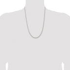 Sterling Silver Rhodium-plated 4.5mm Solid Rope Chain