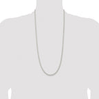 Sterling Silver Rhodium-plated 4.5mm Solid Rope Chain