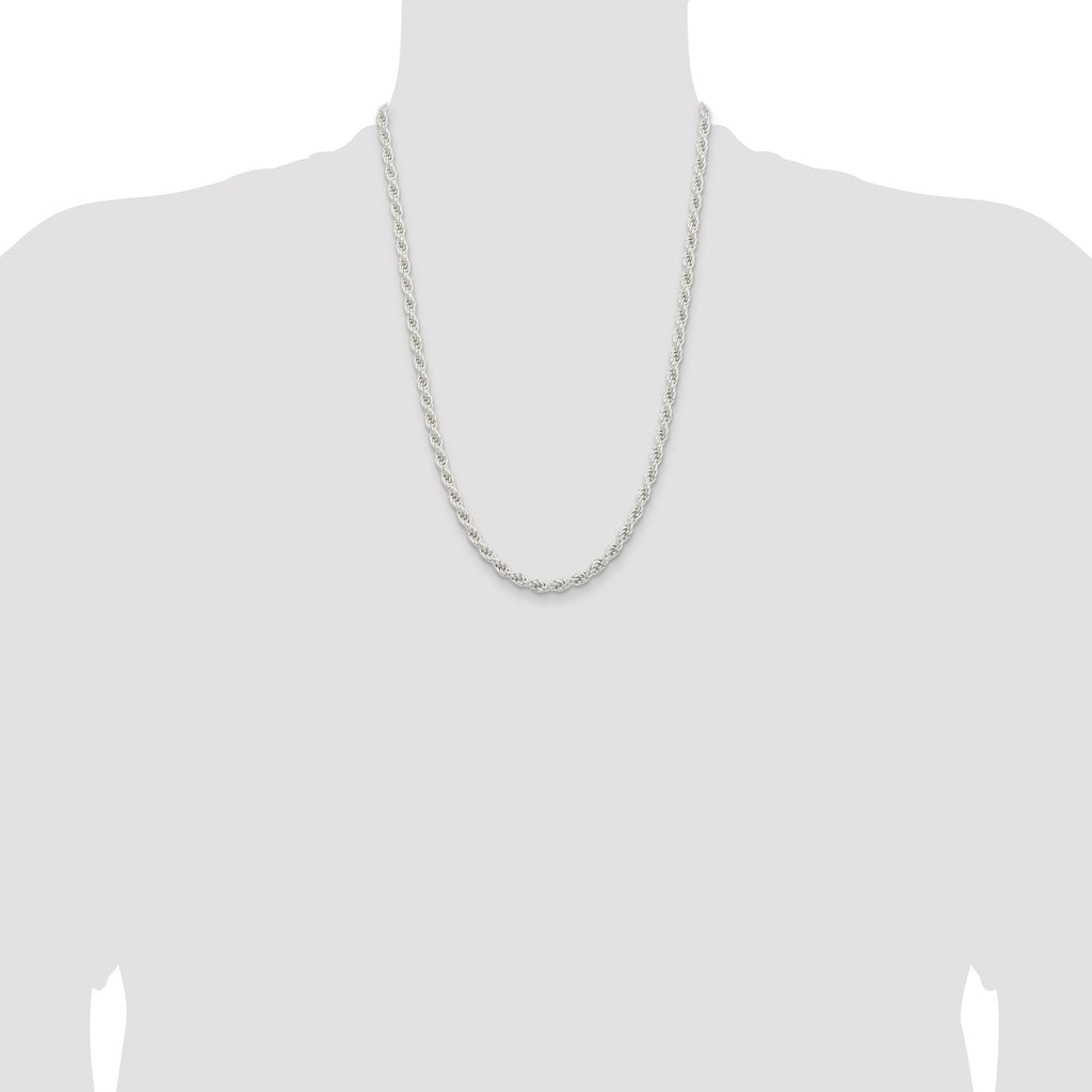 Sterling Silver 5mm Solid Rope Chain