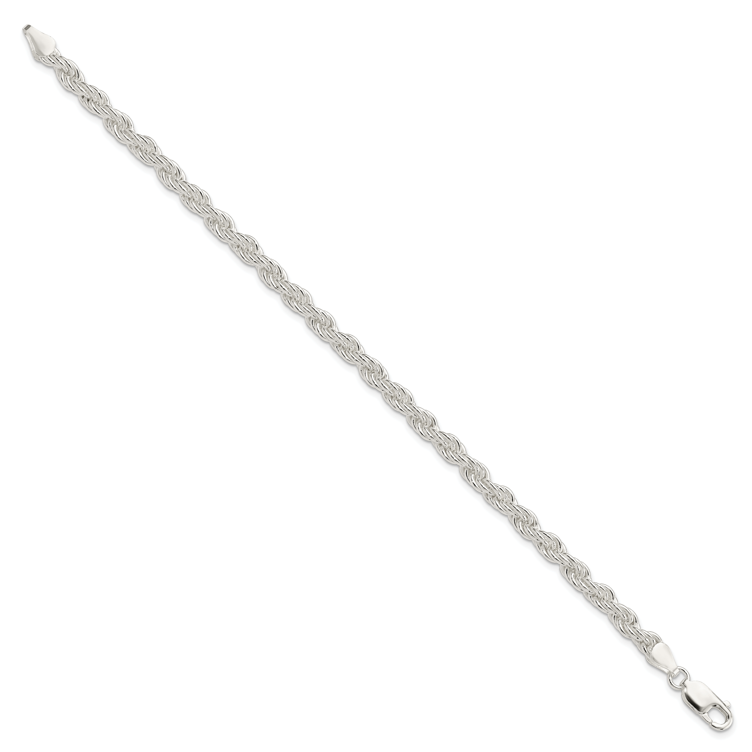 Sterling Silver 5mm Solid Rope Chain Secondary image