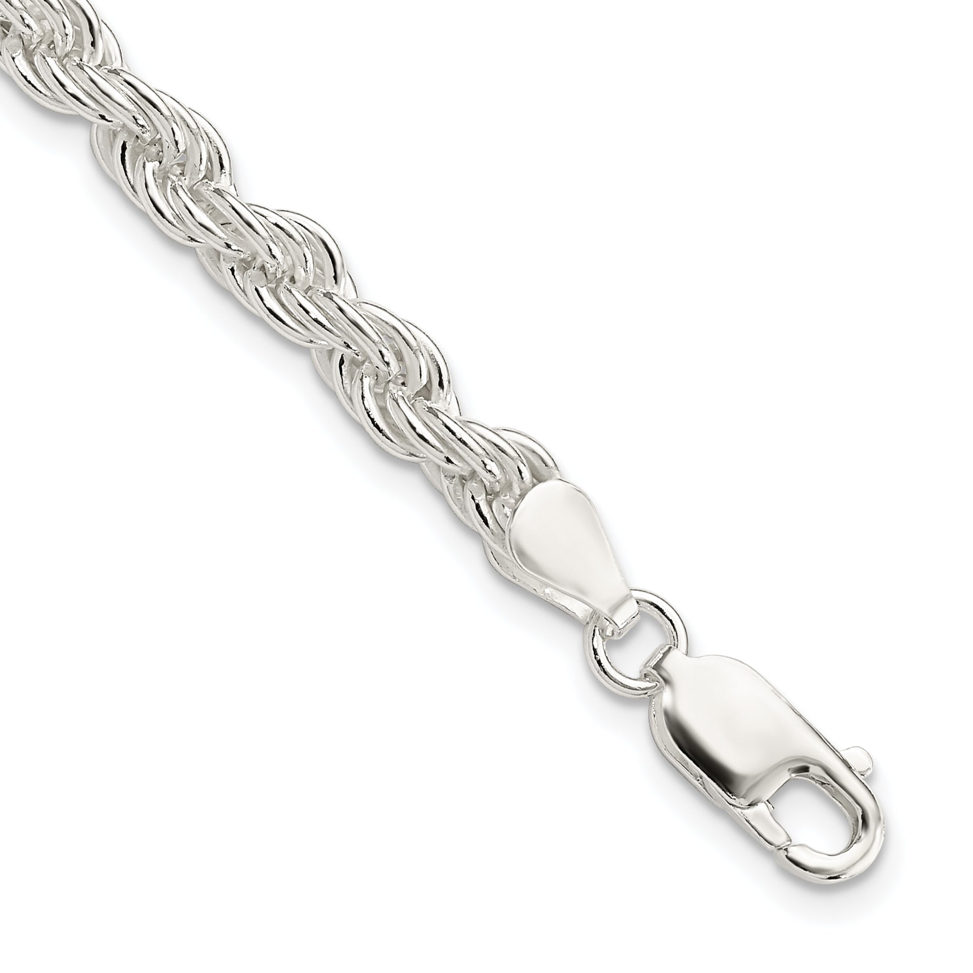 Sterling Silver 5mm Solid Rope Chain Main image