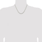 Sterling Silver Rhodium-plated 5mm Solid Rope Chain
