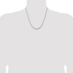 Sterling Silver Rhodium-plated 5mm Solid Rope Chain