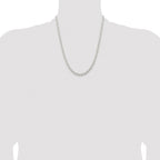 Sterling Silver Rhodium-plated 5mm Solid Rope Chain