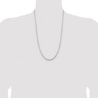 Sterling Silver Rhodium-plated 5mm Solid Rope Chain