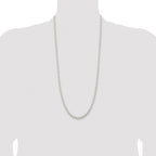 Sterling Silver Rhodium-plated 5mm Solid Rope Chain