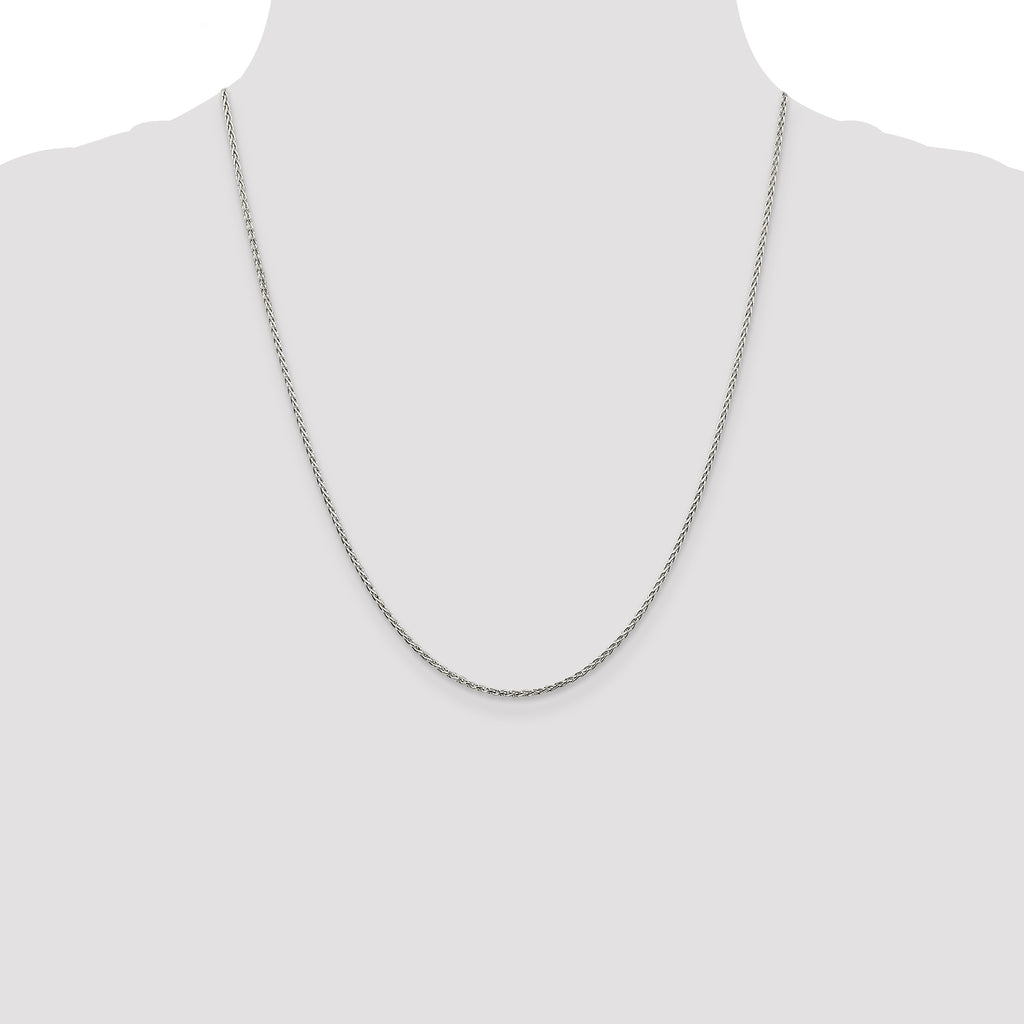 Sterling Silver 1.5mm Diamond-Cut Spiga Chain