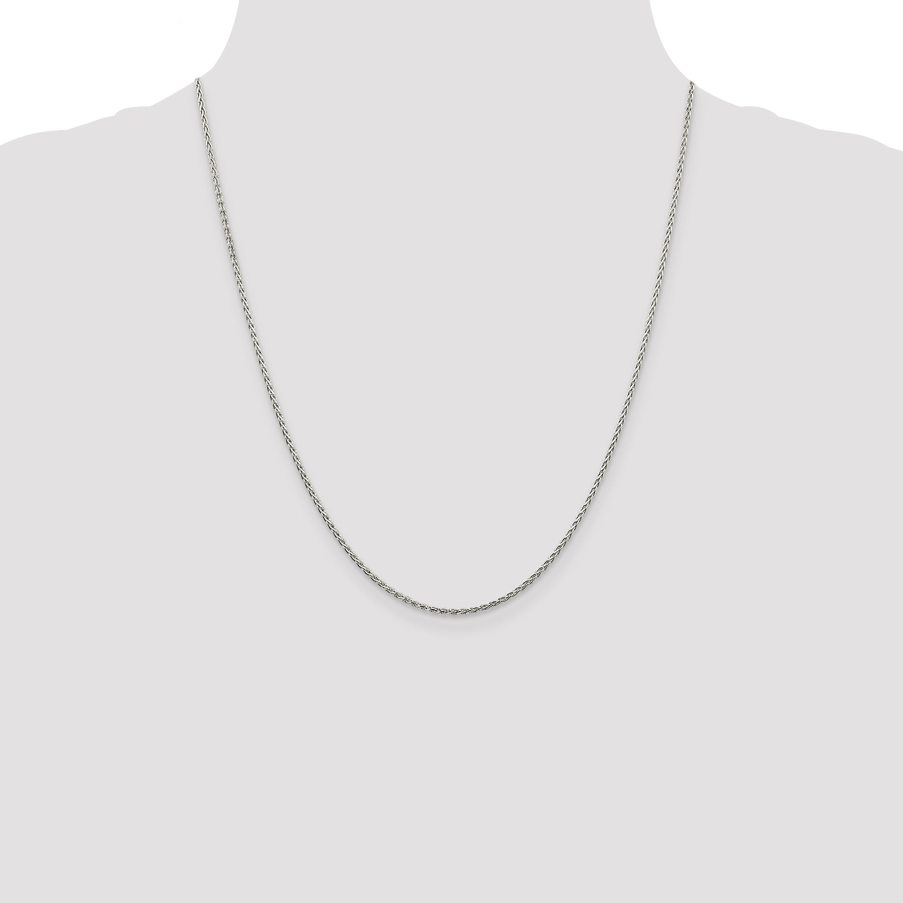 Sterling Silver 1.5mm Diamond-Cut Spiga Chain