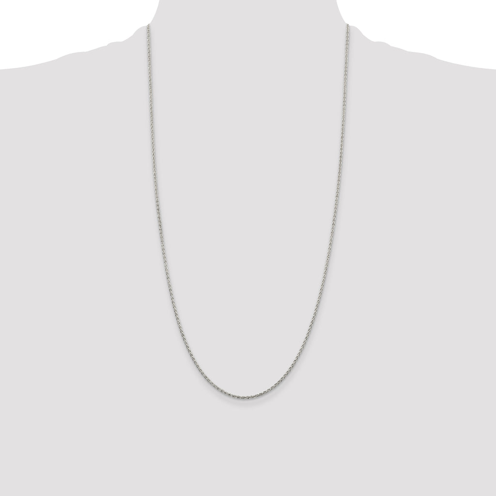 Sterling Silver 1.5mm Diamond-Cut Spiga Chain