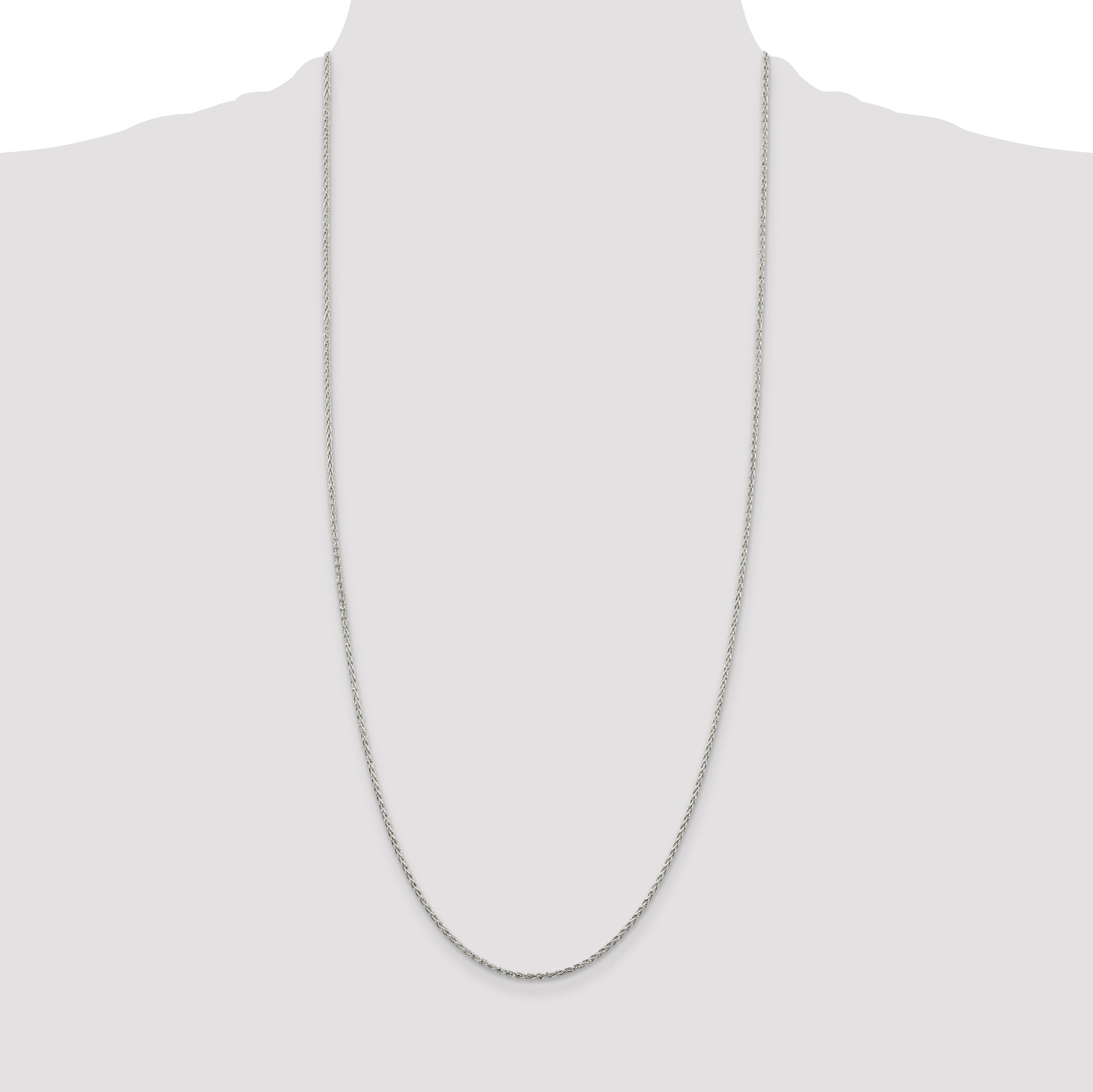 Sterling Silver 1.5mm Diamond-Cut Spiga Chain