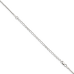 Sterling Silver 1.5mm Diamond-Cut Spiga Chain With Extension ext.