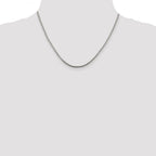 Sterling Silver 2mm Diamond-Cut Spiga Chain With Extension ext.