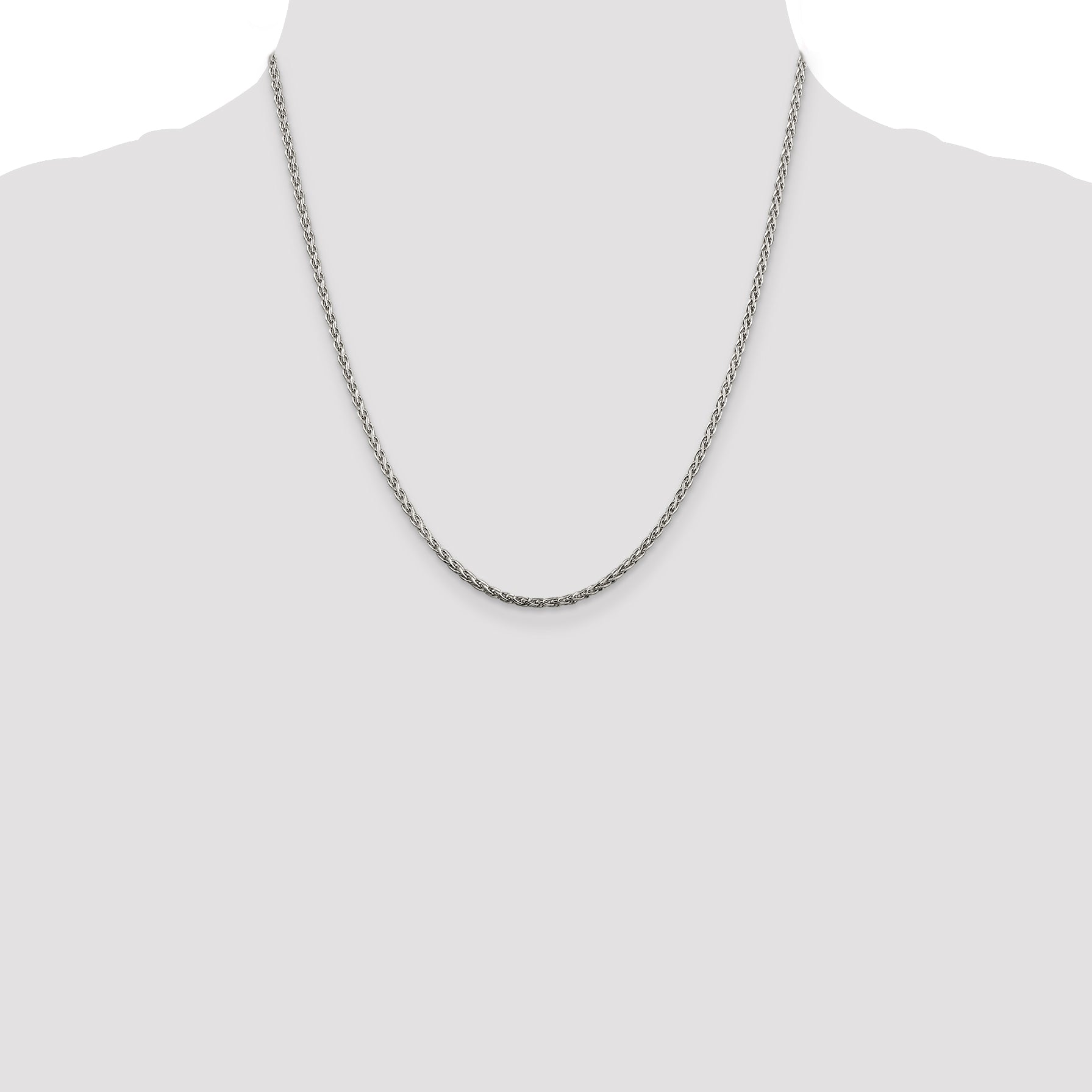 Sterling Silver 2mm Diamond-Cut Spiga Chain