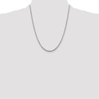 Sterling Silver 2mm Diamond-Cut Spiga Chain With Extension ext.