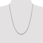 Sterling Silver Diamond-Cut Wheat Chain Necklace 2mm