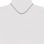 Sterling Silver Rhodium-plated 2mm Diamond-Cut Spiga Chain