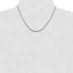 Sterling Silver Rhodium-plated 2mm Diamond-Cut Spiga Chain