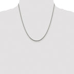 Sterling Silver Rhodium-plated 2mm Diamond-Cut Spiga Chain