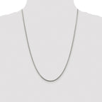 Sterling Silver Rhodium-plated 2mm Diamond-Cut Spiga Chain
