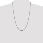 Sterling Silver Rhodium-plated 2mm Diamond-Cut Spiga Chain