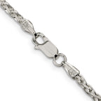 Sterling Silver Diamond-Cut Wheat Chain Necklace 2.75mm
