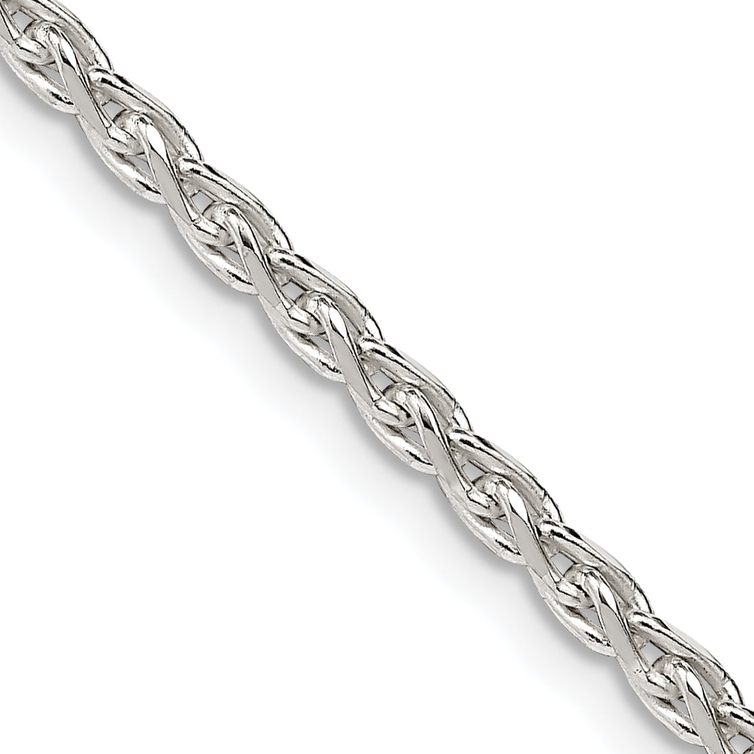 Sterling Silver 2.75mm Diamond-Cut Spiga Chain