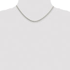 Sterling Silver Rhodium-plated 2.75mm Diamond-cut Spiga Chain