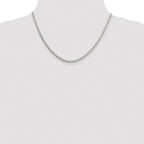 Sterling Silver Rhodium-plated 2.75mm Diamond-cut Spiga Chain