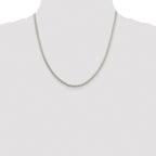 Sterling Silver Rhodium-plated 2.75mm Diamond-cut Spiga Chain