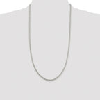 Sterling Silver Rhodium-plated 2.75mm Diamond-cut Spiga Chain