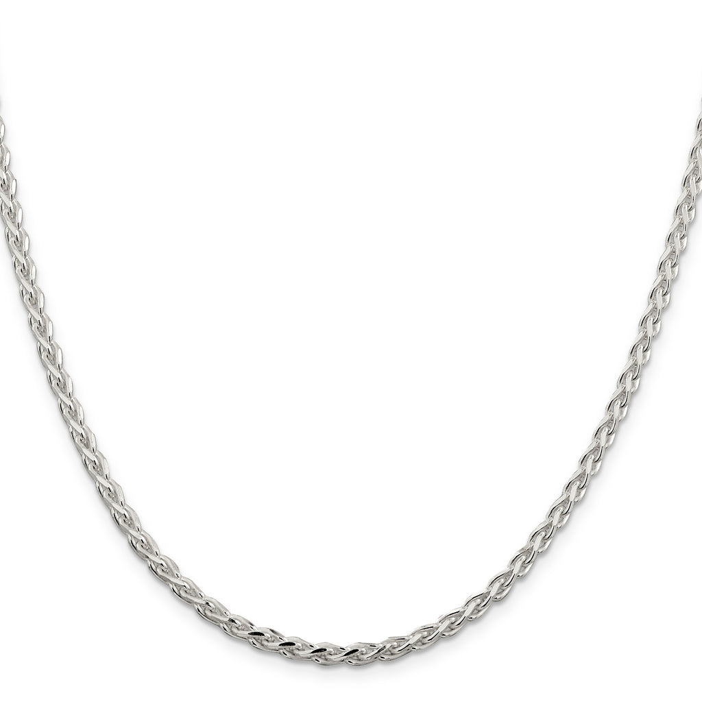Sterling Silver 3.5mm Diamond-Cut Spiga Chain