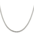 Sterling Silver 3.5mm Diamond-Cut Spiga Chain