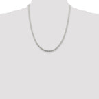 Sterling Silver 3.5mm Diamond-Cut Spiga Chain
