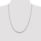 Sterling Silver Diamond-Cut Wheat Chain Necklace 3.5mm