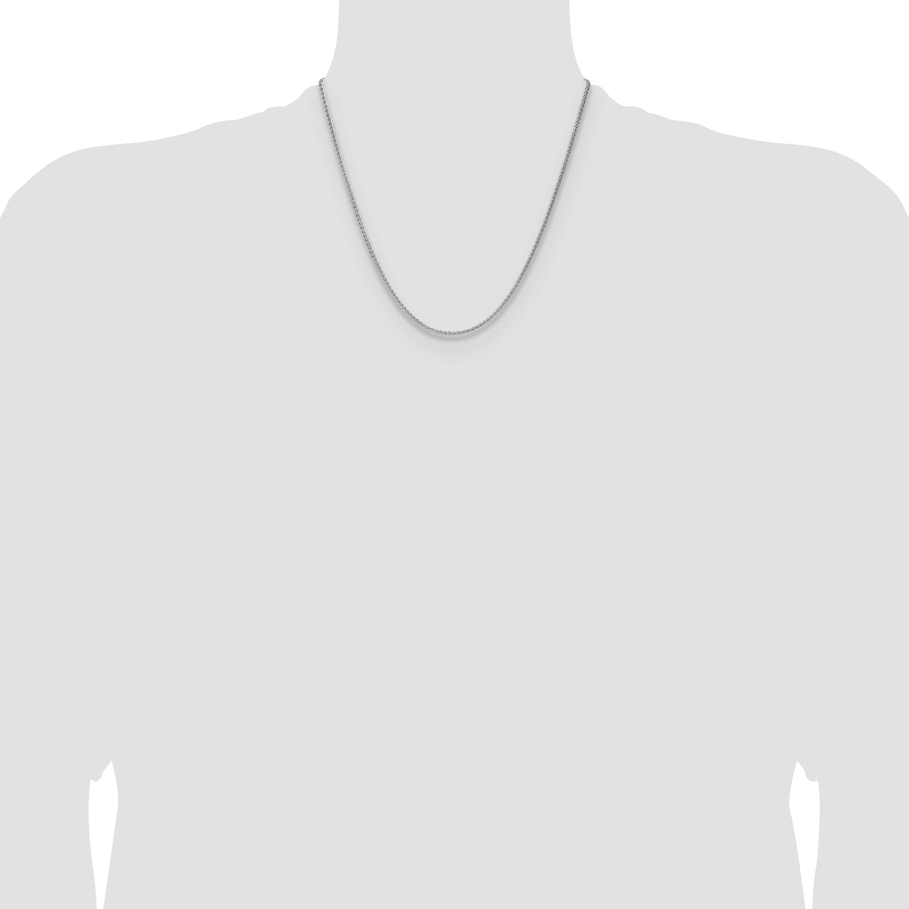 Sterling Silver 2.1mm Diamond-cut Square Spiga Chain