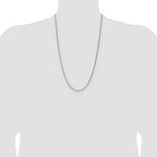 Sterling Silver 2.1mm Diamond-cut Square Spiga Chain