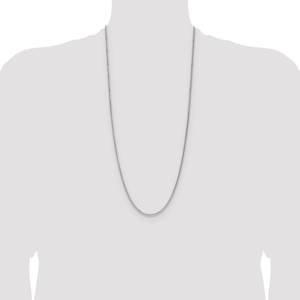Sterling Silver 2.1mm Diamond-cut Square Spiga Chain