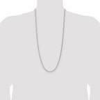 Sterling Silver 2.1mm Diamond-cut Square Spiga Chain