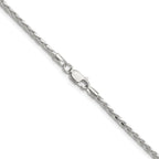Sterling Silver Diamond-Cut Wheat Chain Necklace 2.5mm