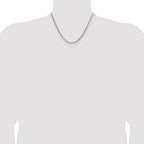 Sterling Silver 2.5mm Diamond-cut Square Spiga Chain