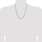 Sterling Silver Diamond-Cut Wheat Chain Necklace 2.5mm