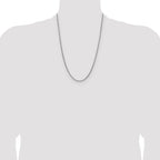 Sterling Silver 2.5mm Diamond-cut Square Spiga Chain