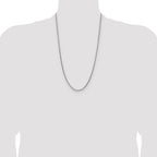 Sterling Silver 2.5mm Diamond-Cut Square Spiga Chain