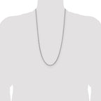 Sterling Silver 2.5mm Diamond-cut Square Spiga Chain