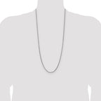 Sterling Silver 2.5mm Diamond-cut Square Spiga Chain