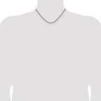 Sterling Silver Rhodium-plated 2.5mm Diamond-cut Square Spiga Chain