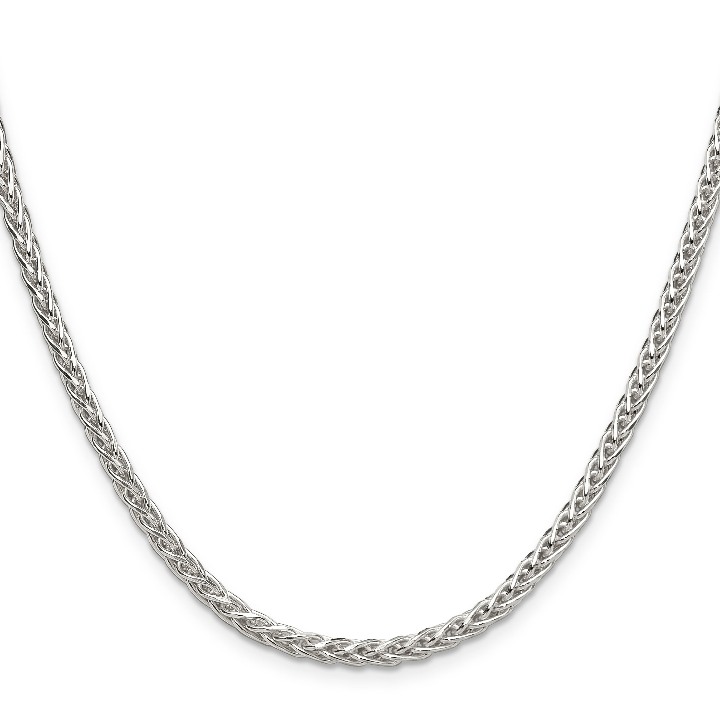 Sterling Silver 3.5mm Diamond-cut Square Spiga Chain Secondary image